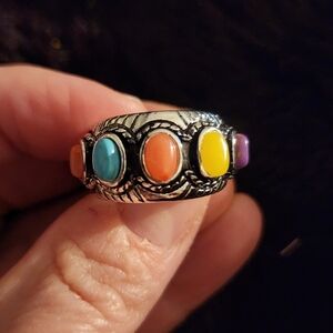 Beautiful new multicolored fashion ring